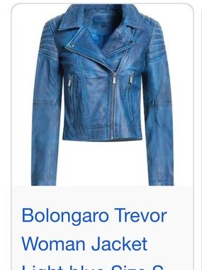 Genuine Blue Leather Moto Jacket - Women's Distressed Biker Style